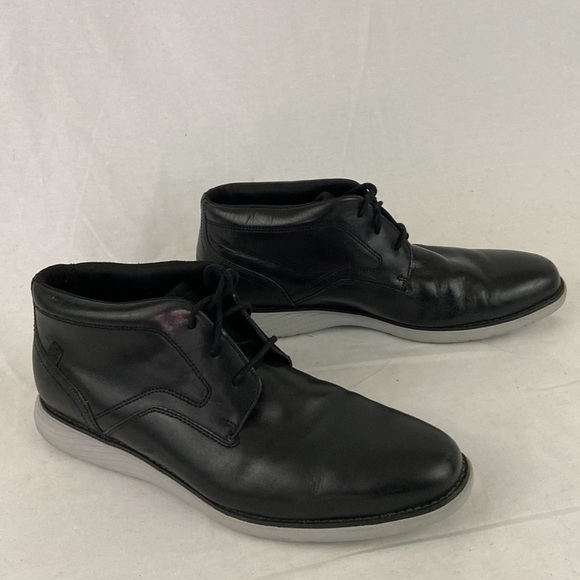 Rockport Tru Tech Leather Black Chukka Boots Size 11.5 - Picture 3 of 7